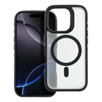 Neo iPhone 16 Plus MagSafe kompatibilis kemény hátlap tok, átlátszó/fekete kép