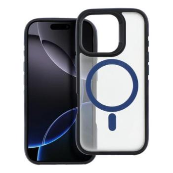 Neo iPhone 16 Pro Max MagSafe kompatibilis kemény hátlap tok, átlátszó/kék kép