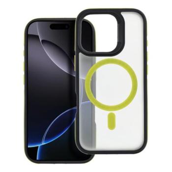 Neo iPhone 16 Pro Max MagSafe kompatibilis kemény hátlap tok, átlátszó/sárga kép