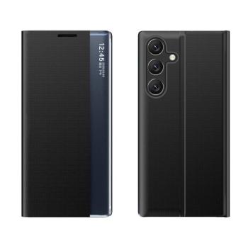 New Sleep Case Cover Samsung Galaxy A24 4G borító flipes állvánnyal fekete tok kép