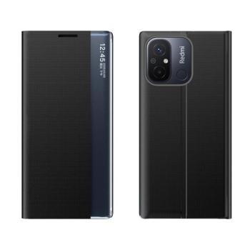 New Sleep Case Cover Xiaomi Redmi 11A / Poco C55 / Redmi 12C tok flipes állvánnyal Fekete kép