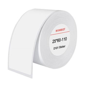 Niimbot öntapadós hő / thermo címke matrica, 25x60 mm, 110 db, fehér kép