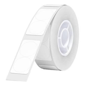 Niimbot öntapadós hő / thermo címke matrica, T 14x28mm 220 db, fehér (kör alak) kép
