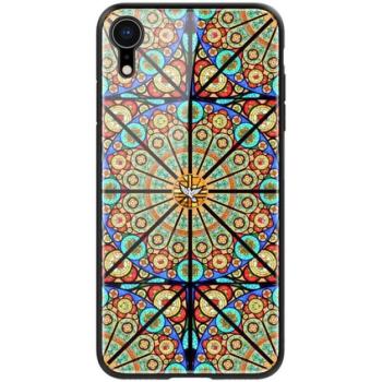 NILLKIN BRILLIANCE telefonvédő szilikon keret (BUMPER, közepesen ütésálló, edzett üveg hátlap, mandala minta) SZÍNES Apple iPhone XR 6.1 kép