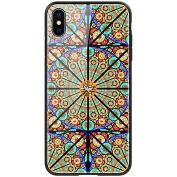 NILLKIN BRILLIANCE telefonvédő szilikon keret (BUMPER, közepesen ütésálló, edzett üveg hátlap, mandala minta) SZÍNES Apple iPhone XS Max 6.5 kép