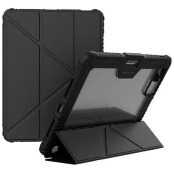 NILLKIN BUMPER LEATHER műanyag védő (aktív FLIP, ütésállóság, asztali tartó, kamera védelem, ceruza tartó) FEKETE Apple IPAD Pro 12.9 (2022), IPAD Pro 12.9 (2021), IPAD Pro 12.9 (2020) kép