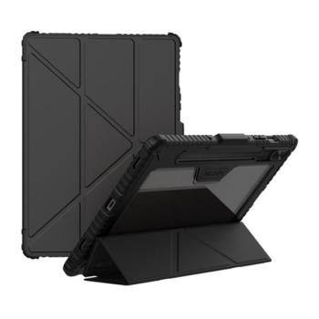 NILLKIN BUMPER PRO szilikon telefonvédő (aktív FLIP, ütésállóság, asztali tartó) FEKETE Samsung Galaxy Tab S10 FE LTE (SM-X520), Galaxy Tab S10 FE WIFI (SM-X526) kép