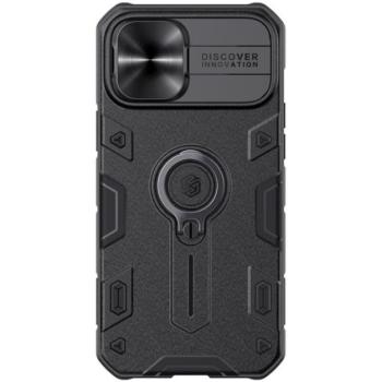 NILLKIN CAMSHIELD ARMOR defender műanyag telefonvédő (szilikon belső, közepesen ütésálló, telefontartó gyűrű) FEKETE Apple iPhone 12 Pro Max kép