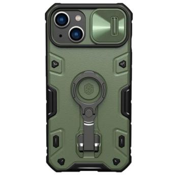 NILLKIN CAMSHIELD ARMOR PRO defender műanyag telefonvédő (szilikon belső, közepesen ütésálló, telefontartó gyűrű) ZÖLD Apple iPhone 14 Plus kép