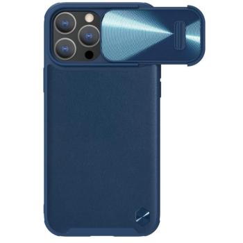 Nillkin CamShield bőr tok S tok iPhone 14 Pro tok kameravédővel kék kép