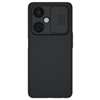 NILLKIN CAMSHIELD műanyag telefonvédő (szilikon keret, közepesen ütésálló, kamera védelem, csíkos) FEKETE OnePlus Nord CE 3 Lite 5G kép