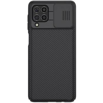 NILLKIN CAMSHIELD műanyag telefonvédő (szilikon keret, közepesen ütésálló, kamera védelem, csíkos) FEKETE Samsung Galaxy F62 (SM-E625) kép