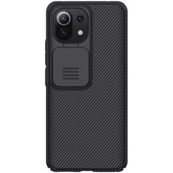 NILLKIN CAMSHIELD műanyag telefonvédő (szilikon keret, közepesen ütésálló, kamera védelem, csíkos) FEKETE Xiaomi Mi 11 Lite 4G, Xiaomi Mi 11 Lite 5G, Xiaomi 11 Lite 5G NE kép