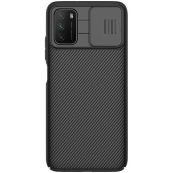 NILLKIN CAMSHIELD műanyag telefonvédő (szilikon keret, közepesen ütésálló, kamera védelem, csíkos) FEKETE Xiaomi Poco M3 kép