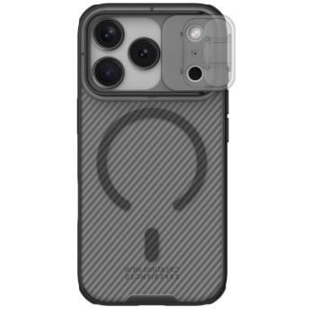 Nillkin CamShield Pro Magnetic Apple iPhone 17 Pro mágneses műanyag hátlap tok, átlátszó-fekete kép