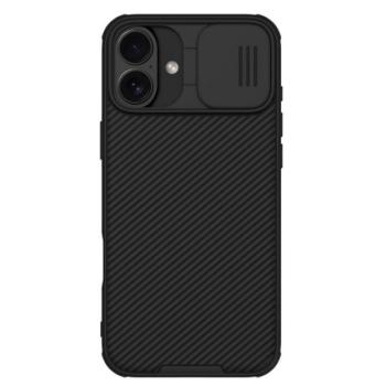 NILLKIN CAMSHIELD PRO MAGNETIC műanyag telefonvédő (ütésállóság, kameravédő, mágneses, csíkos) FEKETE Apple iPhone 16 Plus kép