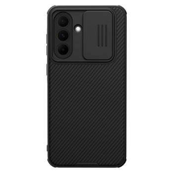 NILLKIN CAMSHIELD PRO MAGNETIC műanyag telefonvédő (ütésállóság, kameravédő, mágneses, csíkos) FEKETE Samsung Galaxy A56 5G (SM-A566) kép
