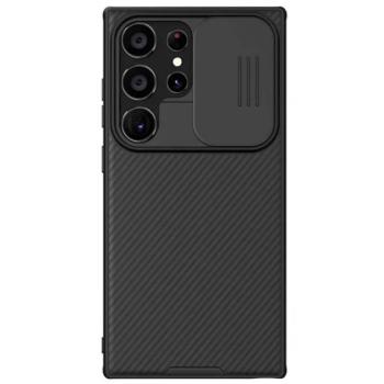 NILLKIN CAMSHIELD PRO MAGNETIC műanyag telefonvédő (ütésállóság, kameravédő, mágneses, csíkos) FEKETE Samsung Galaxy S24 Ultra (SM-S928) kép