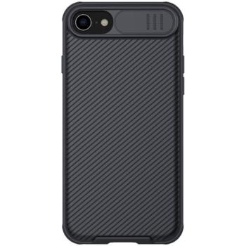 NILLKIN CAMSHIELD PRO műanyag telefonvédő (szilikon keret, közepesen ütésálló, kamera védelem, csíkos minta) FEKETE Apple iPhone 7 4.7, Apple iPhone 8 4.7, Apple iPhone SE 2 (2020), Apple iP kép