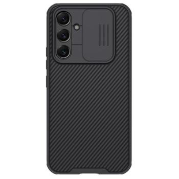 NILLKIN CAMSHIELD PRO műanyag telefonvédő (szilikon keret, közepesen ütésálló, kamera védelem, csíkos minta) FEKETE Samsung Galaxy A54 5G (SM-A546) kép