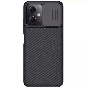 NILLKIN CAMSHIELD PRO műanyag telefonvédő (szilikon keret, közepesen ütésálló, kamera védelem, csíkos minta) FEKETE Xiaomi Poco X5 5G, Xiaomi Redmi Note 12 5G kép