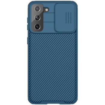 NILLKIN CAMSHIELD PRO műanyag telefonvédő (szilikon keret, közepesen ütésálló, kamera védelem, csíkos minta) SÖTÉTKÉK Samsung Galaxy S21 Plus (SM-G996) 5G kép