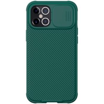 NILLKIN CAMSHIELD PRO műanyag telefonvédő (szilikon keret, közepesen ütésálló, kamera védelem, csíkos minta) SÖTÉTZÖLD Apple iPhone 12 Pro Max kép