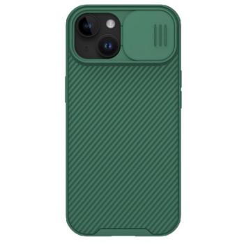 NILLKIN CAMSHIELD PRO műanyag telefonvédő (szilikon keret, közepesen ütésálló, kamera védelem, csíkos minta) SÖTÉTZÖLD Apple iPhone 15 Plus kép