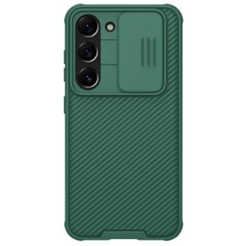 NILLKIN CAMSHIELD PRO műanyag telefonvédő (szilikon keret, közepesen ütésálló, kamera védelem, csíkos minta) SÖTÉTZÖLD Samsung Galaxy S23 Plus (SM-S916) kép
