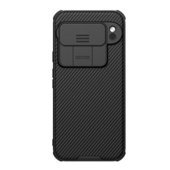 NILLKIN CAMSHIELD PRO műanyag telefonvédő (szilikon keret, ütésállóság, kameravédő, csíkos) FEKETE Google Pixel 9 Pro, Pixel 9 kép