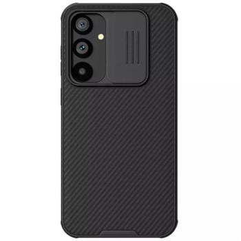 NILLKIN CAMSHIELD PRO műanyag telefonvédő (szilikon keret, ütésállóság, kameravédő, csíkos) FEKETE Samsung Galaxy S23 FE (SM-S711) kép