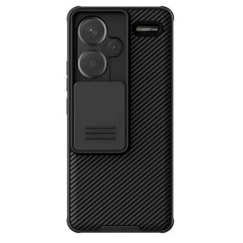 NILLKIN CAMSHIELD PRO műanyag telefonvédő (szilikon keret, ütésállóság, kameravédő, csíkos) FEKETE Xiaomi Redmi Note 13 Pro Plus 5G kép