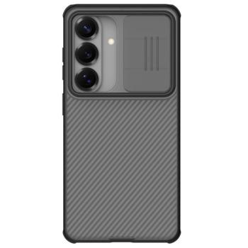 Nillkin CamShield Pro Samsung Galaxy S26 műanyag hátlap tok kameravédelemmel, fekete-átlátszó kép