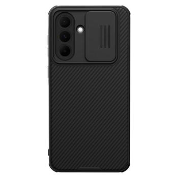 NILLKIN CAMSHIELD PRO szilikon telefonvédő (ütésállóság, kameravédő, csíkos) FEKETE Samsung Galaxy A56 5G (SM-A566) kép