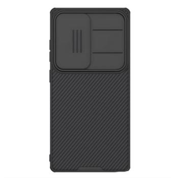 NILLKIN CAMSHIELD PRO szilikon telefonvédő (ütésállóság, kameravédő, csíkos) FEKETE Samsung Galaxy S25 Ultra (SM-S938) kép