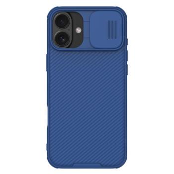 NILLKIN CAMSHIELD PRO szilikon telefonvédő (ütésállóság, kameravédő, csíkos) SÖTÉTKÉK Apple iPhone 16 kép