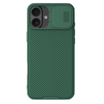 NILLKIN CAMSHIELD PRO szilikon telefonvédő (ütésállóság, kameravédő, csíkos) SÖTÉTZÖLD Apple iPhone 16 kép