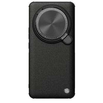 NILLKIN CAMSHIELD PROP LEATHER műanyag telefonvédő (ütésállóság, bőr hatású hátlap, kameravédő, kitámasztó) FEKETE Xiaomi 14 Ultra kép