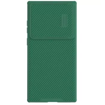 NILLKIN CAMSHIELD S műanyag telefonvédő (szilikon keret, közepesen ütésálló, kamera védelem, csíkos minta) SÖTÉTZÖLD Samsung Galaxy S23 Ultra (SM-S918) kép