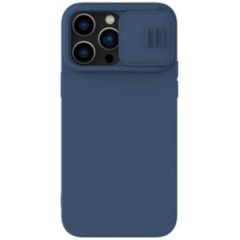 NILLKIN CAMSHIELD SILKY szilikon telefonvédő (matt, mikrofiber plüss belső, kamera védelem, környezetbarát) SÖTÉTKÉK Apple iPhone 14 Pro kép
