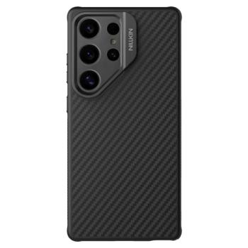 NILLKIN CARBOPROP szilikon telefonvédő (ütésállóság, aramid bevonat, kitámasztó, karbon minta) FEKETE Samsung Galaxy S25 Ultra (SM-S938) kép