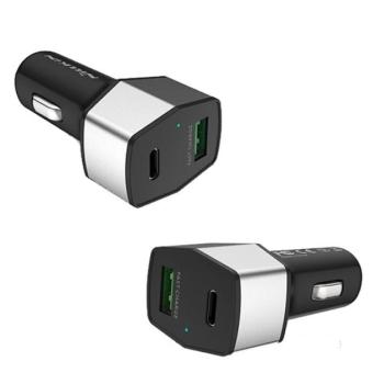 NILLKIN CELERITY autós töltő USB aljzat / Type-C aljzat (5V / 3000mA, PD gyorstöltés támogatás) EZÜST Apple iPhone 7 4.7, CAT S60, Apple iPhone 7 Plus 5.5, Evolveo Strongphone Q5, Vodafone Sma kép