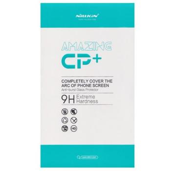 NILLKIN CP+ képernyővédő üveg (2.5D kerekített szél, íves, full glue, karcálló, UV szűrés, 0.33mm, 9H) FEKETE Samsung Galaxy M20 (SM-M205F) kép