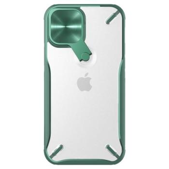 NILLKIN CYCLOPS műanyag telefonvédő (közepesen ütésálló, légpárnás sarok, kameravédő, kitámasztó) SÖTÉTZÖLD Apple iPhone 12 mini kép