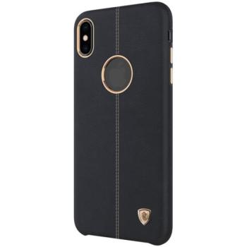 NILLKIN ENGLON műanyag telefonvédő (bőr hatású, varrás minta, logó kivágás) FEKETE Apple iPhone XS Max 6.5 kép