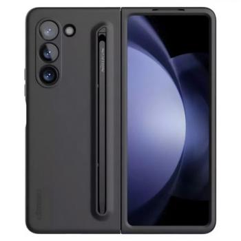 NILLKIN FLEX PURE FOLD szilikon telefonvédő (ultravékony, mikrofiber plüss belső, matt + érintőképernyő ceruza) FEKETE Samsung Galaxy Z Fold5 5G (SM-F946) kép