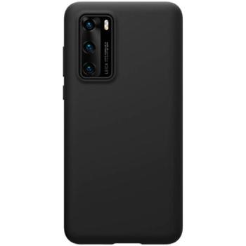 NILLKIN FLEX PURE szilikon telefonvédő (ultravékony, környezetbarát, mikrofiber plüss belső, matt) FEKETE Huawei P40 kép