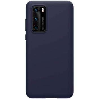 NILLKIN FLEX PURE szilikon telefonvédő (ultravékony, környezetbarát, mikrofiber plüss belső, matt) SÖTÉTKÉK Huawei P40 kép