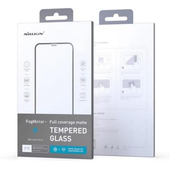 NILLKIN FOGMIRROR képernyővédő üveg (2.5D, full glue, teljes területen tapad, karcálló, 0.33mm, 9H) FEKETE Apple iPhone 14 Pro Max kép