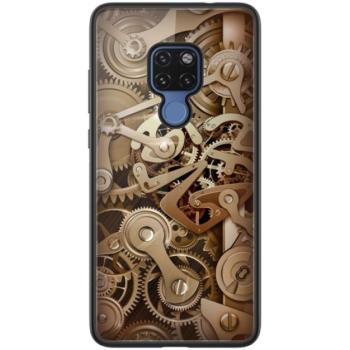 NILLKIN GEAR telefonvédő szilikon keret (BUMPER, közepesen ütésálló, edzett üveg hátlap, fogaskerék minta) BARNA Huawei Mate 20 kép